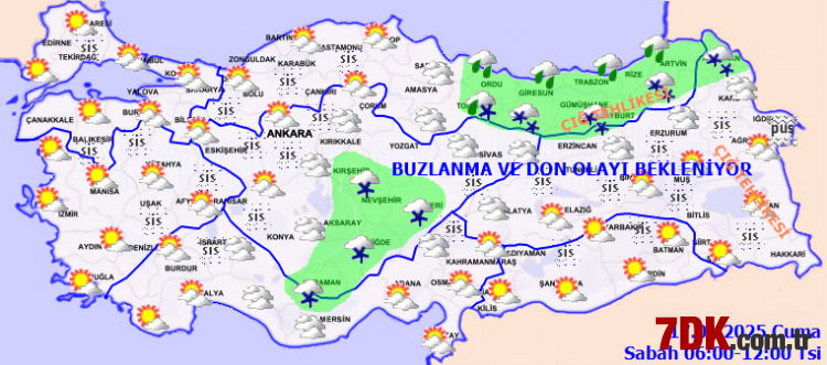 Yurdun İç ve Doğu Kesimlerine Uyarı: Buzlanma ve Don Olaylarına Dikkat