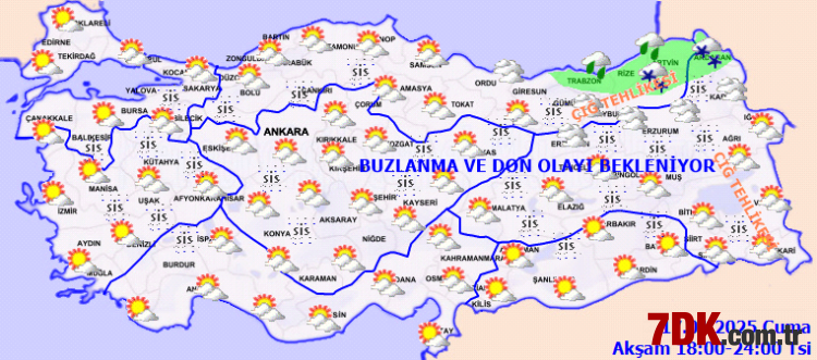 Yurdun İç ve Doğu Kesimlerine Uyarı: Buzlanma ve Don Olaylarına Dikkat